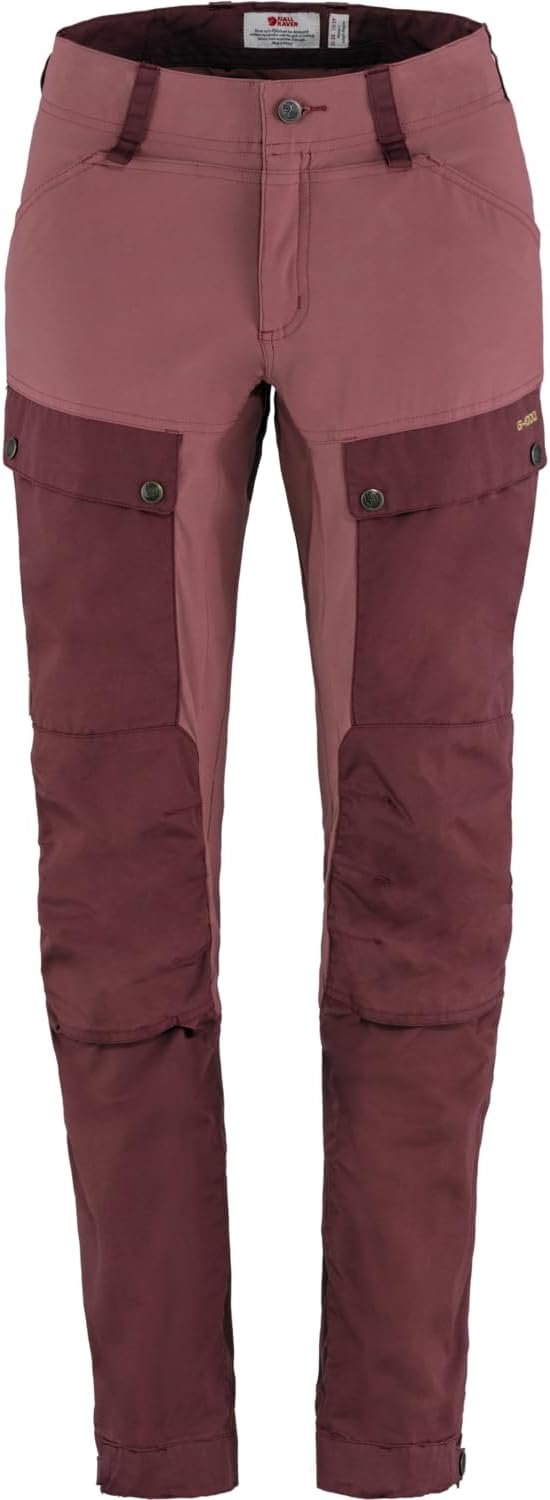 Fjällräven Keb Curved Women's Trekking Trousers - Water Resistant, Vented, Reinforced Fabric, Curved Fit - Hiking, Trekking Port/Mesa Purple
