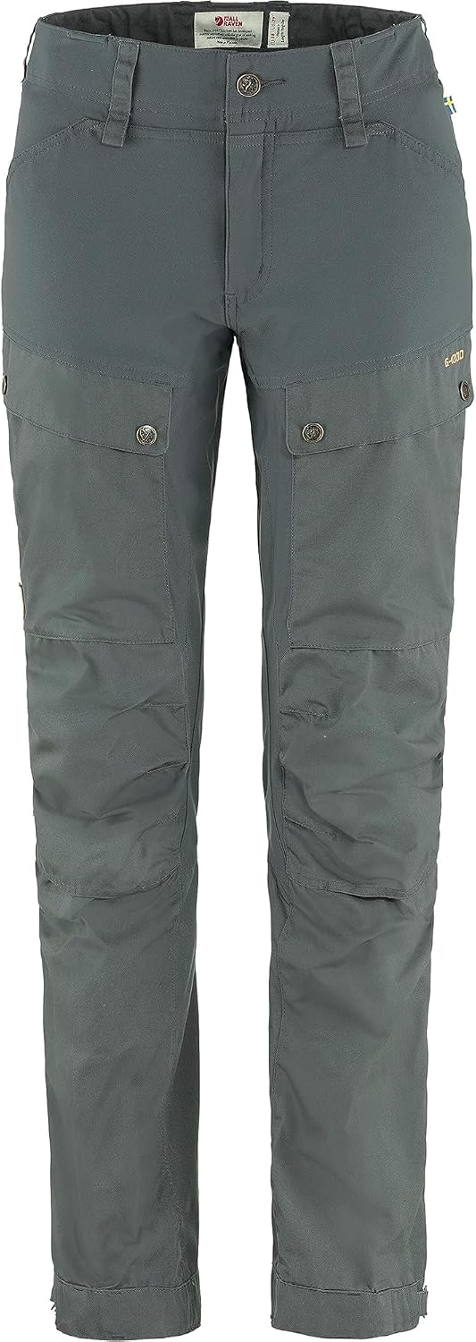 Fjällräven Keb Curved Women's Trekking Trousers - Water Resistant, Vented, Reinforced Fabric, Curved Fit - Hiking, Trekking Basalt