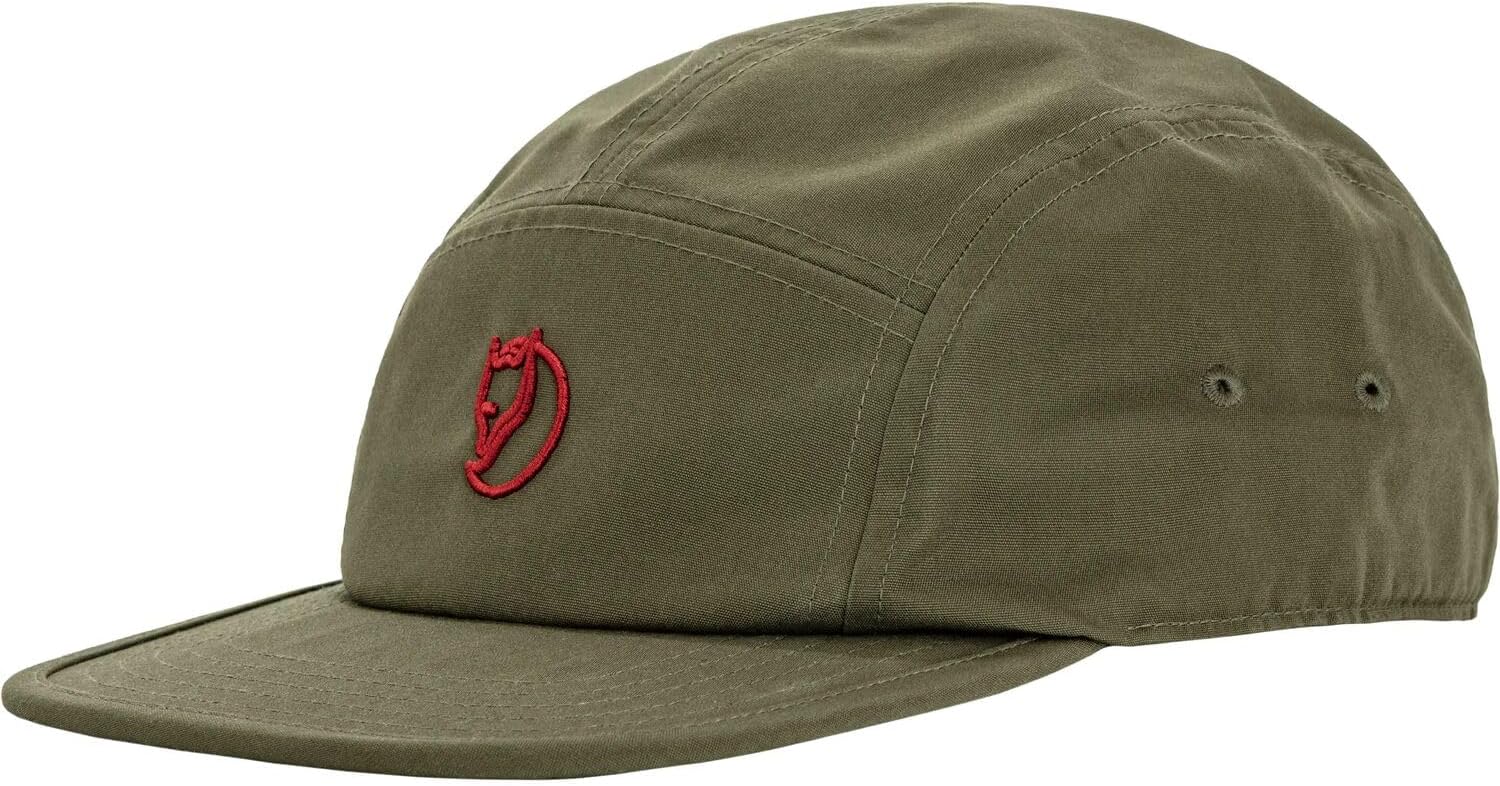 Fjällräven Flat Brim Cap - Durable Cotton Fabric, Adjustable Fit, Classic Style - Hiking, Travel Laurel Green