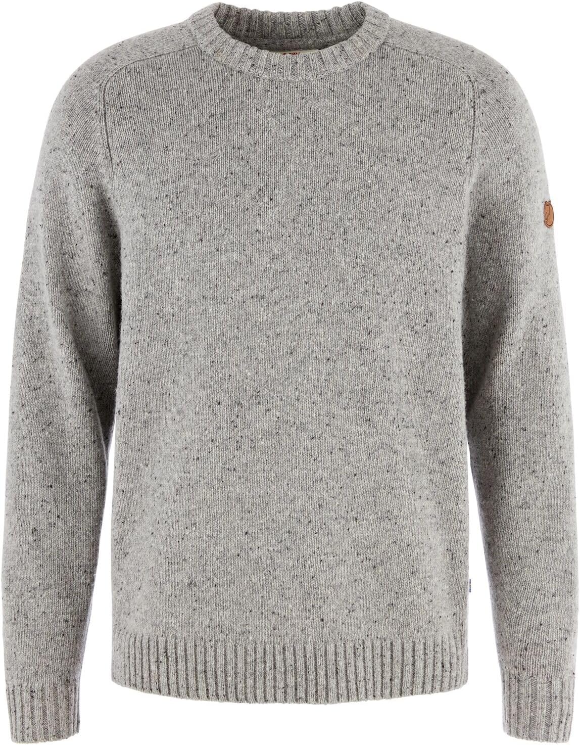 Fjallraven Ovik Neps Knit Men's Round Neck Sweater - Regular Fit Grey