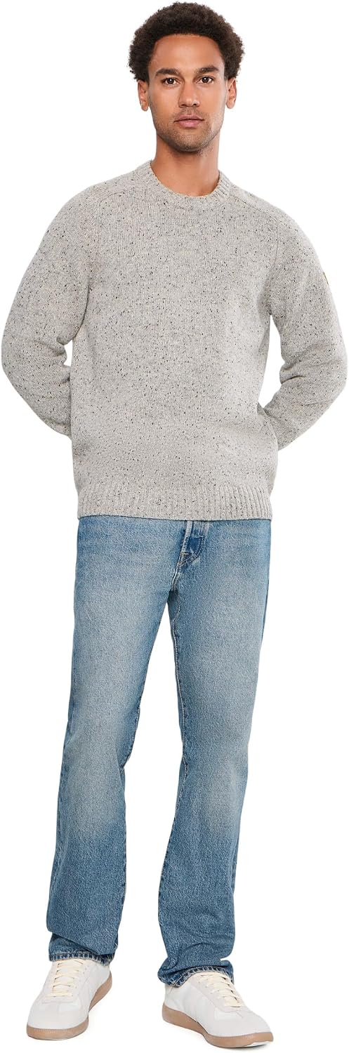 Fjallraven Ovik Neps Knit Men's Round Neck Sweater - Regular Fit Grey