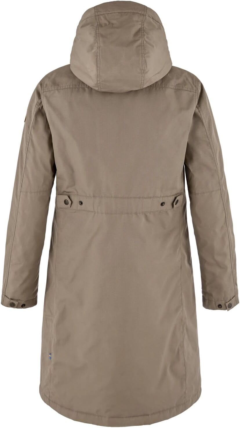 Fjallraven Kiruna Hydratic Padded Women's Insulated Parka Jacket Suede Brown