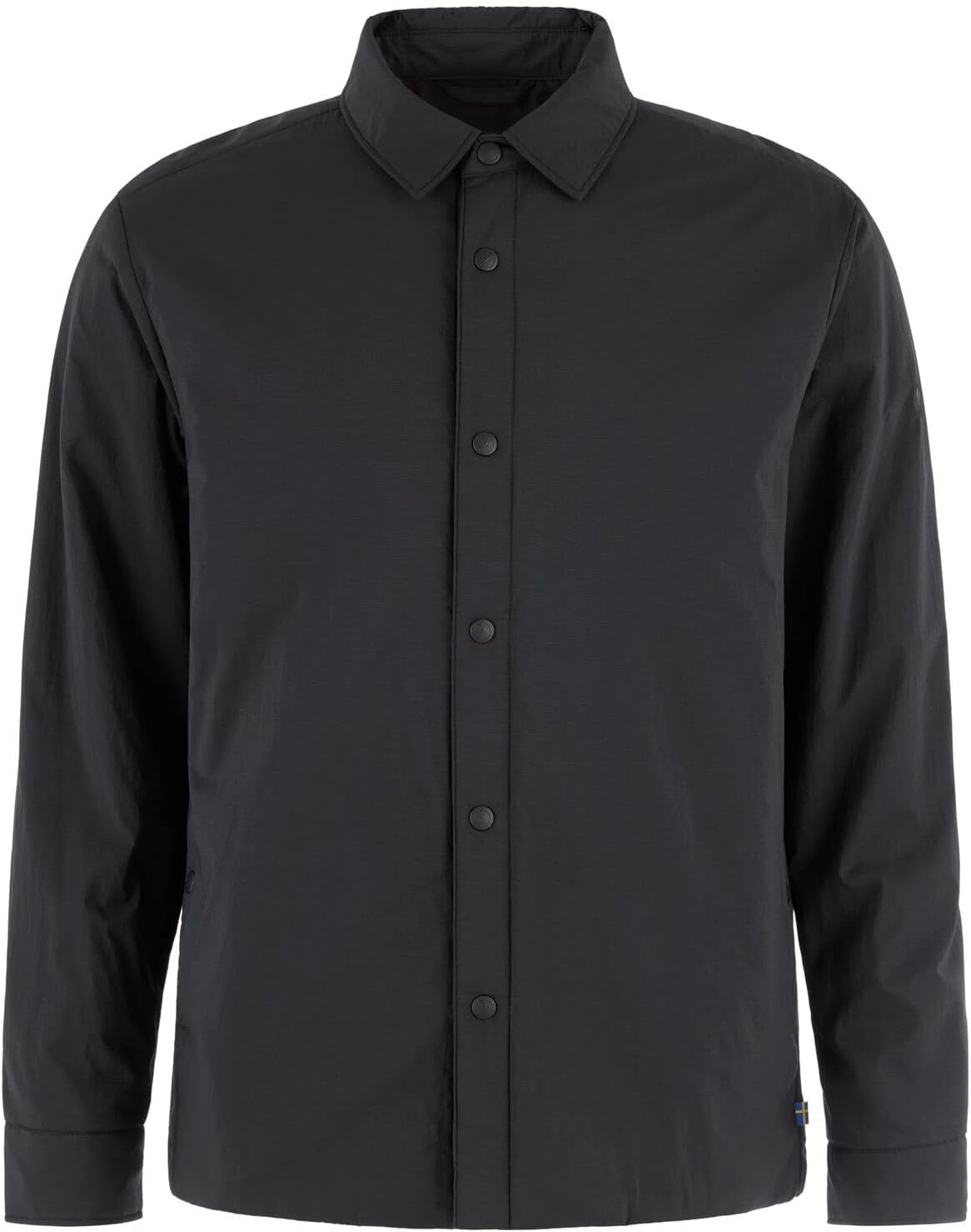Fjallraven HC Insulated Shirt Jacket Men's Long Sleeve Shirt, Recycled Polyamide - Regular Fit Black