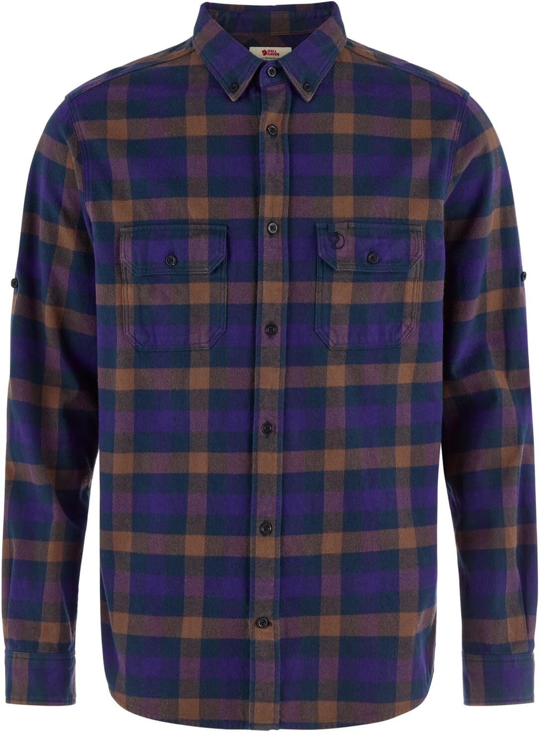 Fjallraven Skog Relaxed Men's Long Sleeve Shirt, Organic Cotton - Relaxed Fit Dark Navy/Dark Violet
