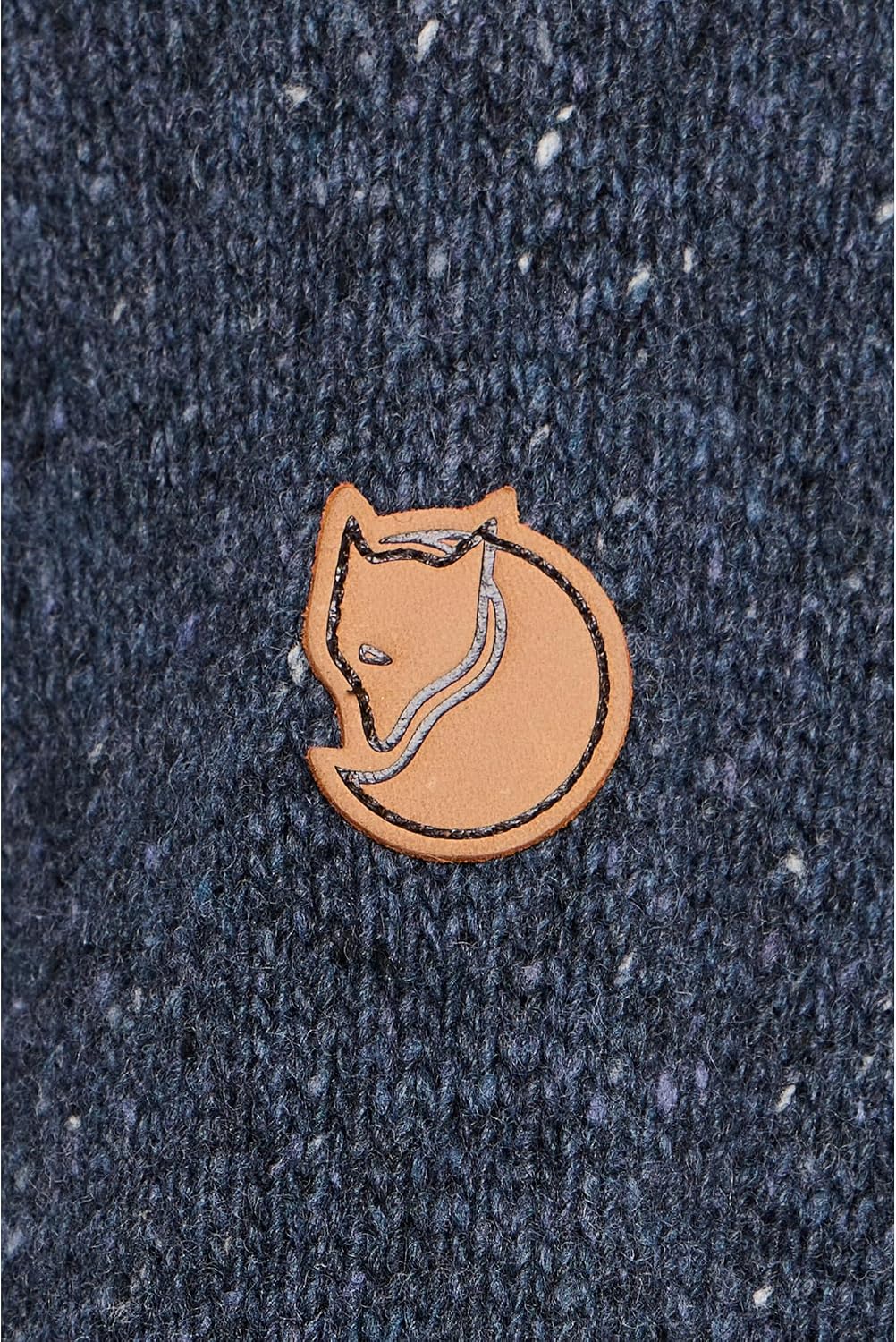 Fjallraven Ovik Neps Knit Men's Round Neck Sweater - Regular Fit Dark Navy