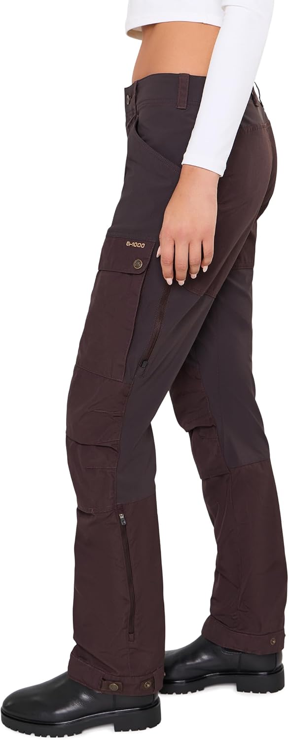 Fjällräven Womens Keb Trousers Curved Black Oak