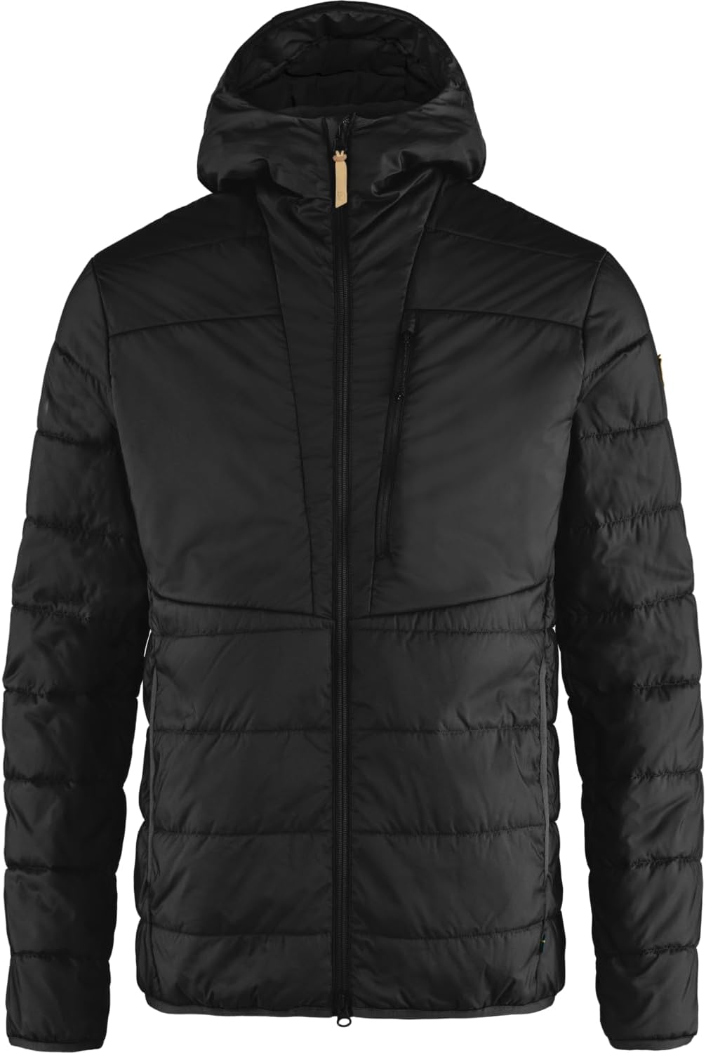 Fjällräven Keb Padded Hoodie Men's Jacket - Lightweight Insulated Durable Midlayer for Hiking Trekking Outdoor Black