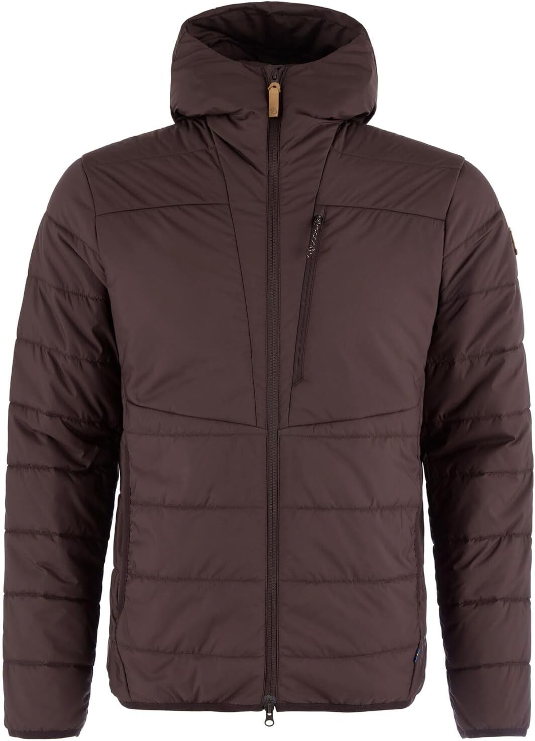 Fjällräven Keb Padded Hoodie Men's Jacket - Lightweight Insulated Durable Midlayer for Hiking Trekking Outdoor Black Oak