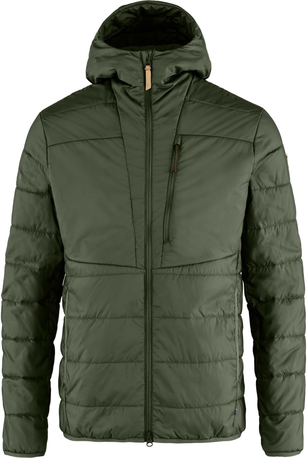 Fjällräven Keb Padded Hoodie Men's Jacket - Lightweight Insulated Durable Midlayer for Hiking Trekking Outdoor Deep Forest