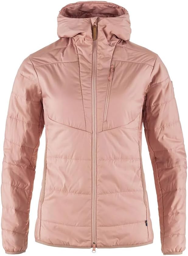 Fjällräven Keb Padded Hoodie Women's Jacket - Lightweight, Insulated, Weather Resistant Fabric - Hiking, Trekking Chalk Rose