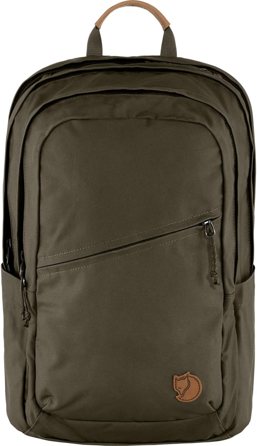 Fjällräven Raven 28 Backpack - Multi-Pocket Organization, Padded Support, Durable Fabric - Commuting, Travel, Dark Olive