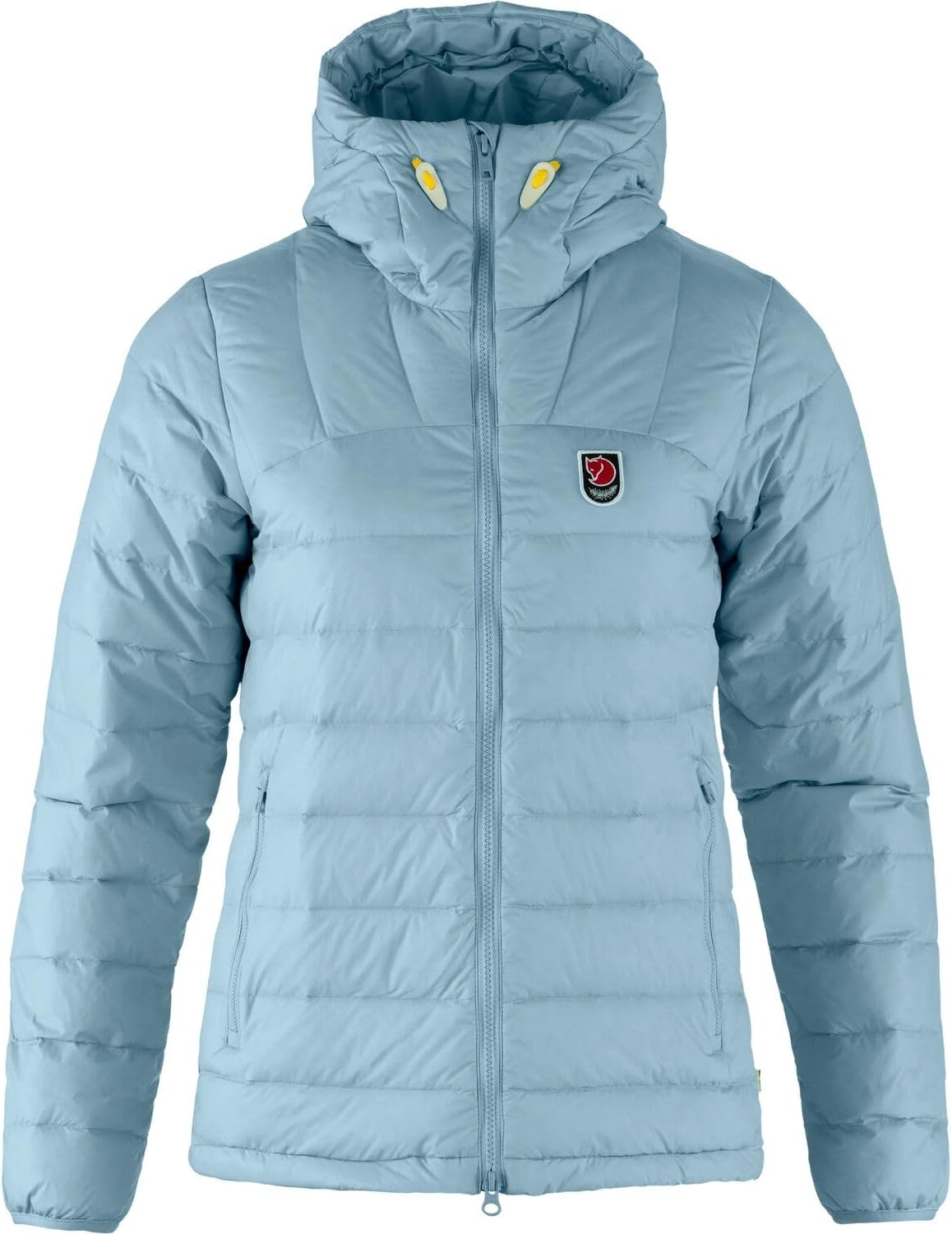 Fjällräven Expedition Pack Down Hoodie Women's Jacket - Lightweight Packable Insulated Winter Midlayer for Hiking Outdoor Breeze Blue