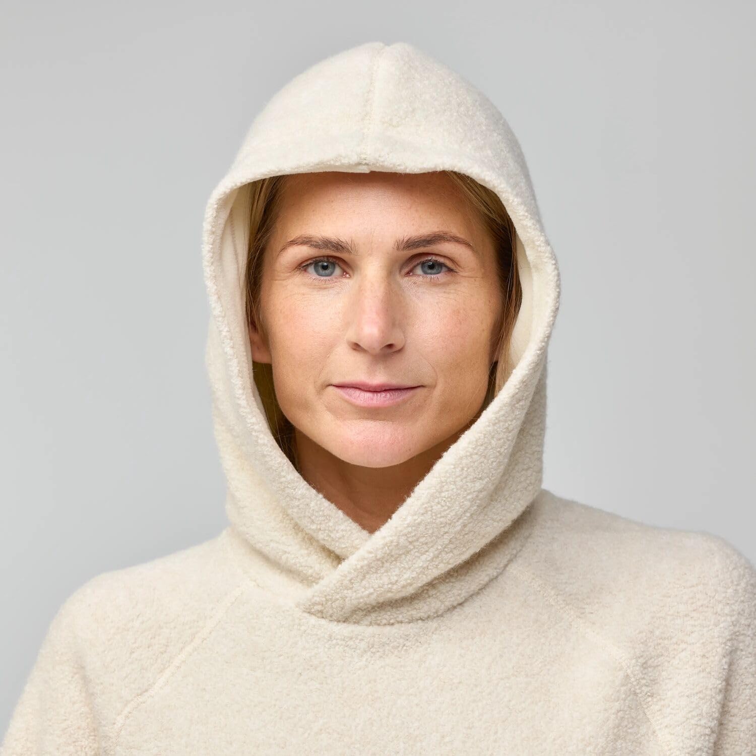 Fjallraven Kaitum Women's Fleece Full-Zip Midlayer Hoody Chalk White