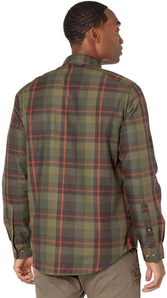 Fjallraven Fjallglim Relaxed Shirt Men's Long Sleeve Flannel Laurel Green