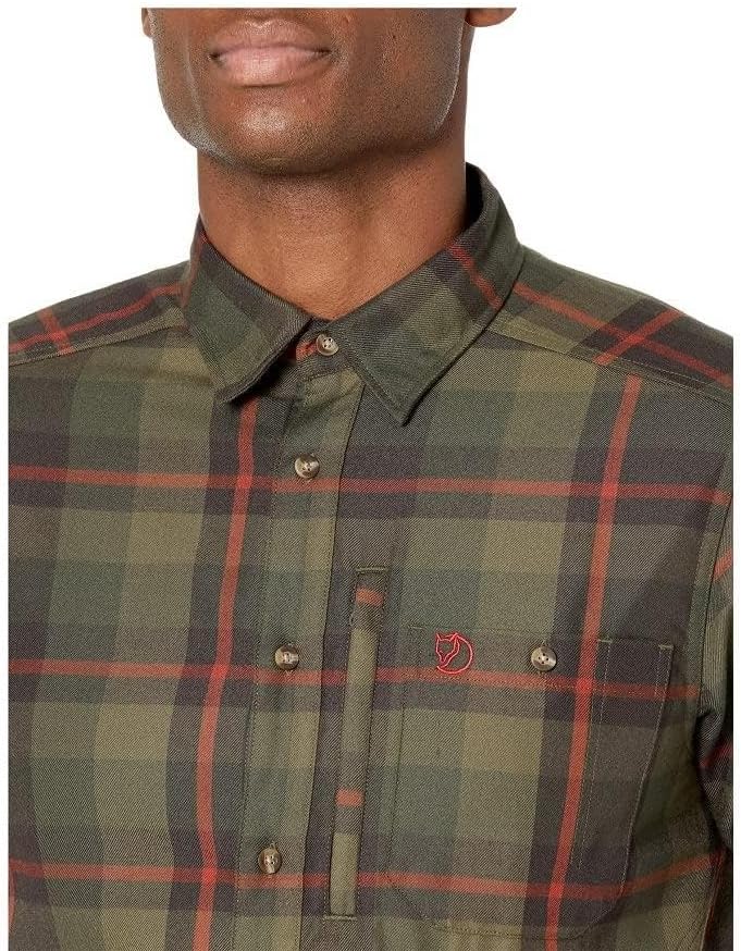 Fjallraven Fjallglim Relaxed Shirt Men's Long Sleeve Flannel Laurel Green
