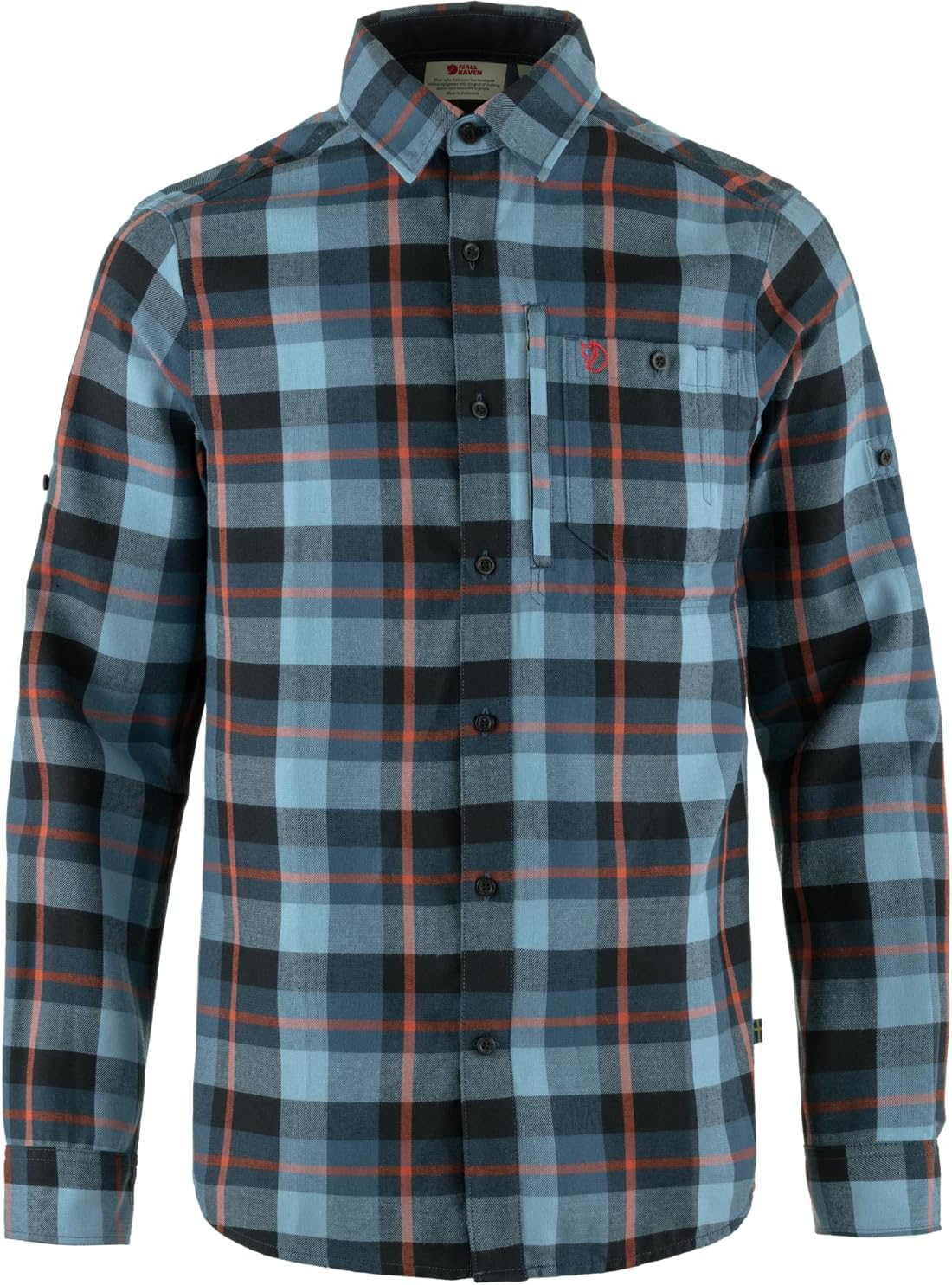 Fjallraven Fjallglim Relaxed Shirt Men's Long Sleeve Flannel Indigo Blue/Dawn Blue