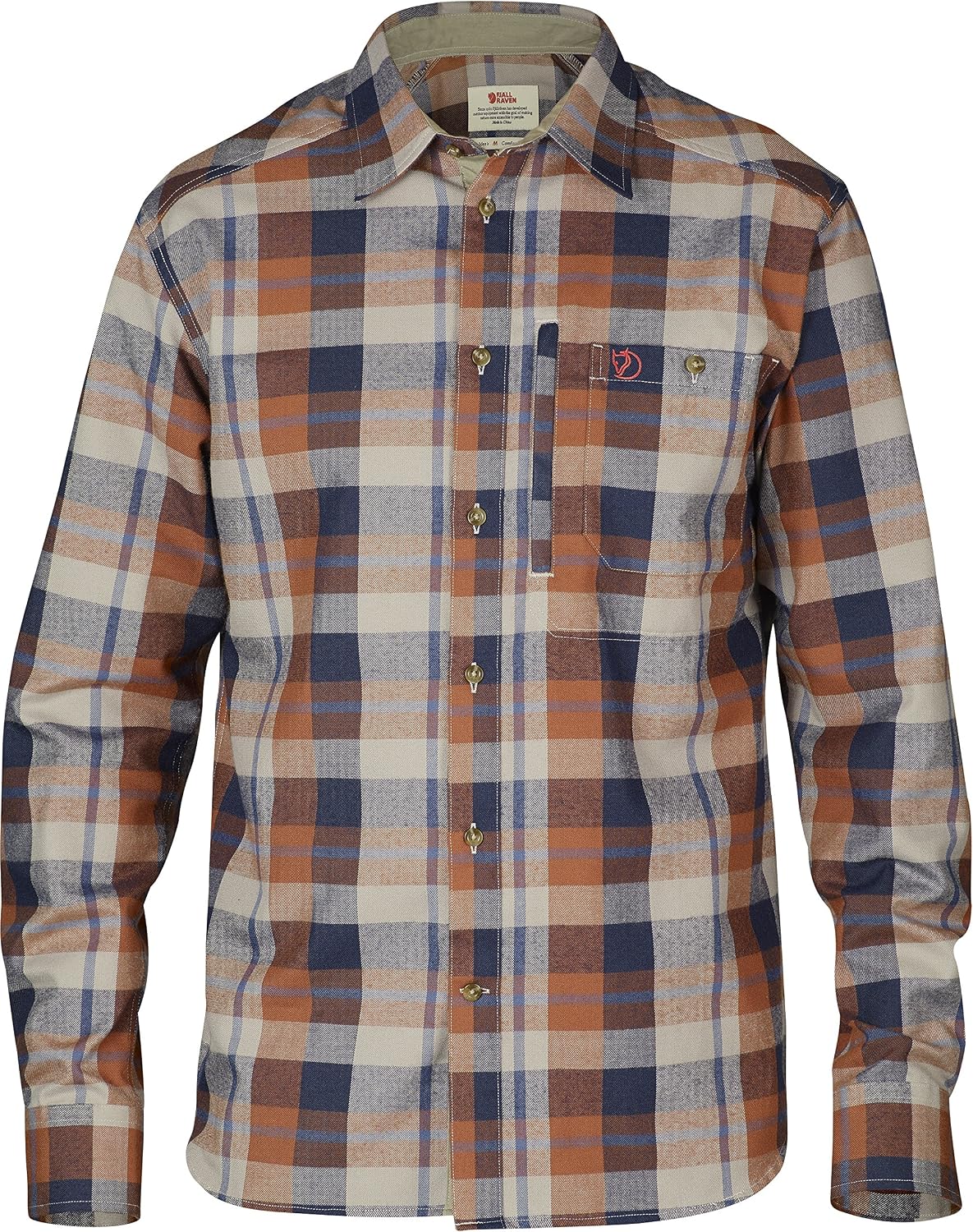 Fjallraven Fjallglim Relaxed Shirt Men's Long Sleeve Flannel Autumn Leaf