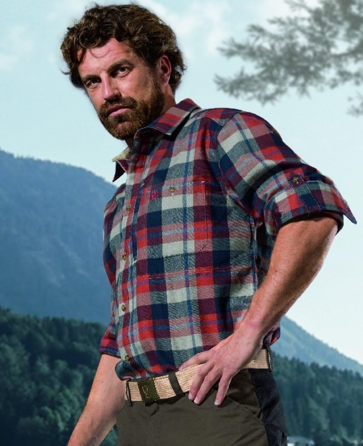 Fjallraven Fjallglim Relaxed Shirt Men's Long Sleeve Flannel Autumn Leaf
