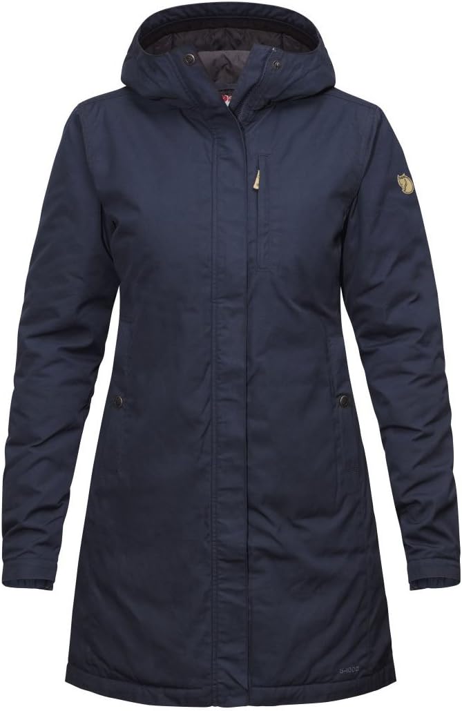 Fjällräven Kiruna Padded Parka Women's Coat - Warm Insulated Durable Winter Jacket for Outdoor Everyday Wear Dark Navy