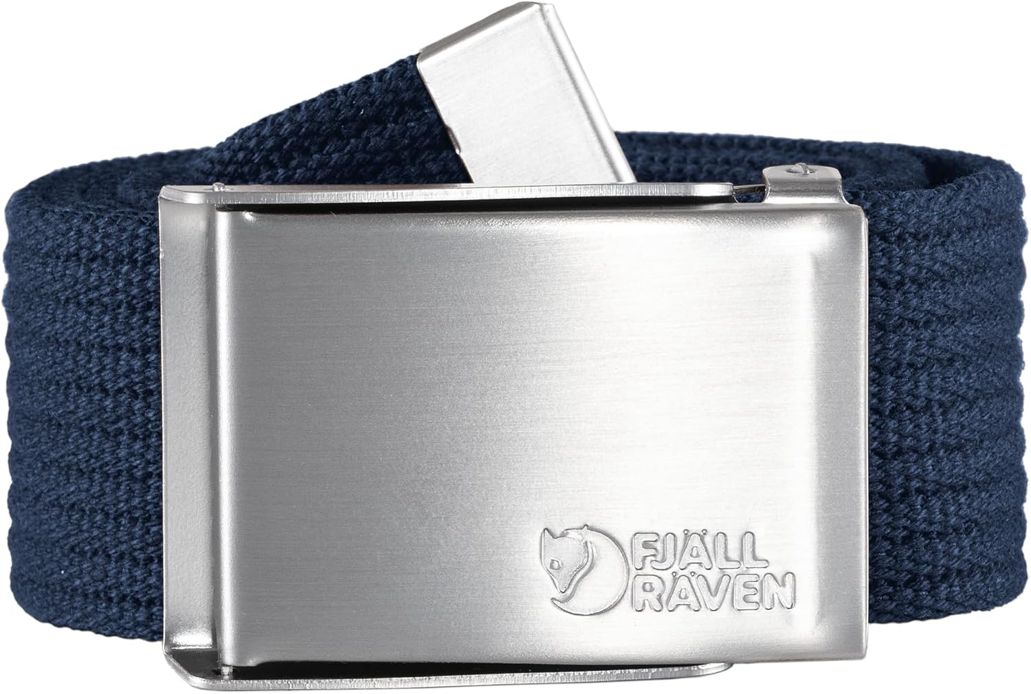 Fjällräven Canvas Belt - Durable Webbing, Adjustable Buckle, Classic Style - Hiking, Travel Dark Navy