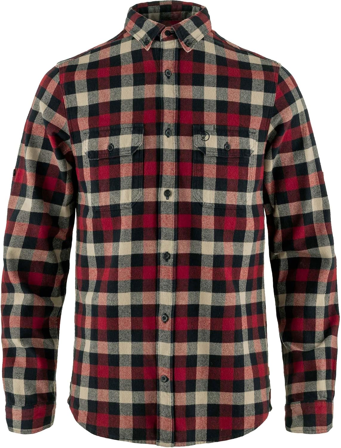 Fjällräven Skog Shirt Men's Shirt - Durable Comfortable Flannel Button Up for Outdoor Everyday Wear Dark Navy/Red