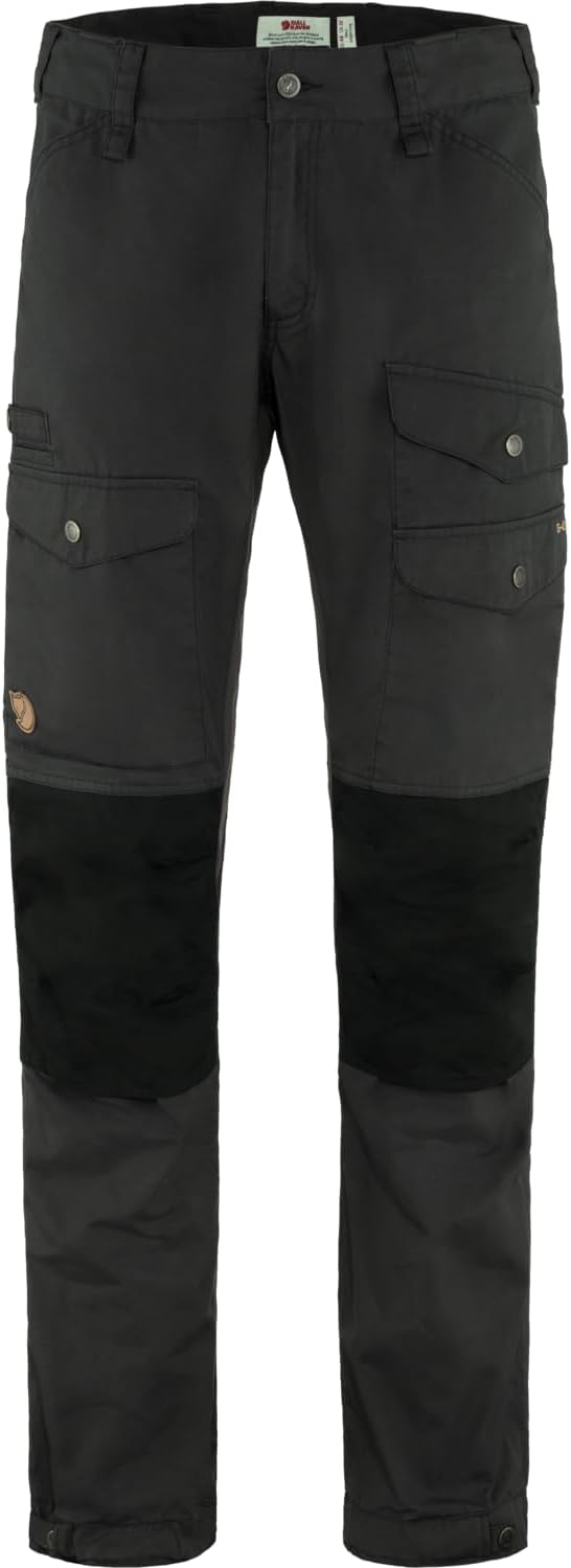 Fjallraven Vidda Pro Ventilated Men's Hiking Trousers - Durable, Breathable, Wind & Water Resistant Trekking Pants Dark Grey/Black