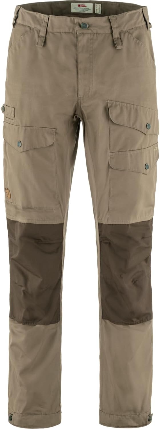 Fjallraven Vidda Pro Ventilated Men's Hiking Trousers - Durable, Breathable, Wind & Water Resistant Trekking Pants Suede Brown/Dark Olive