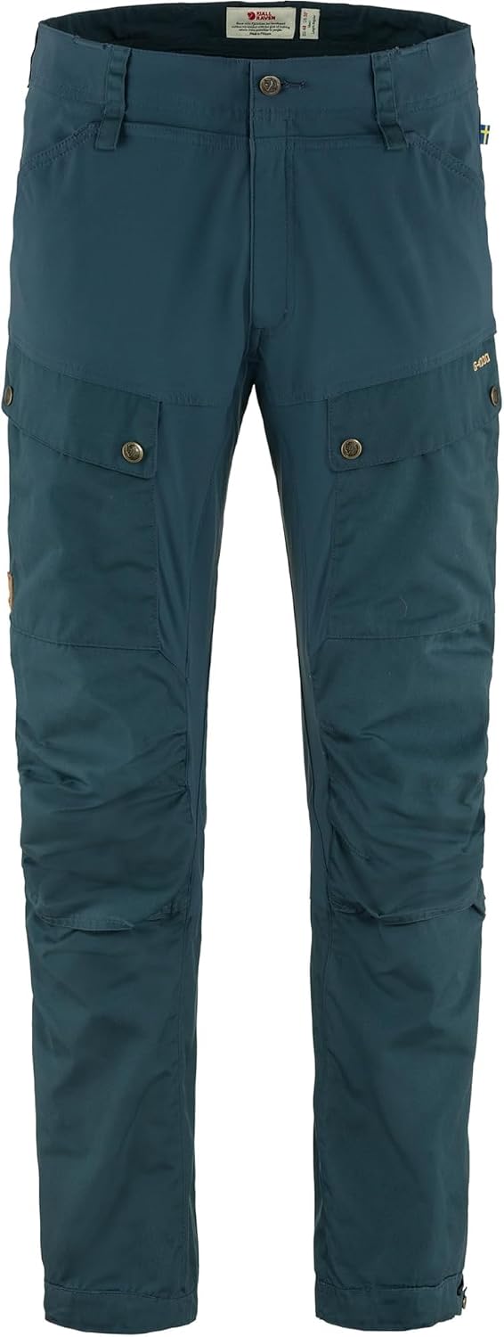 Fjällräven Keb Men's Trekking Trousers - Durable, Water Resistant, Vented, Reinforced Stretch Fabric - Hiking, Trekking Mountain Blue