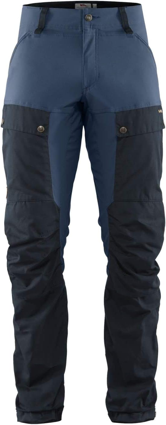 Fjällräven Keb Men's Trekking Trousers - Durable, Water Resistant, Vented, Reinforced Stretch Fabric - Hiking, Trekking Dark Navy/Uncle Blue