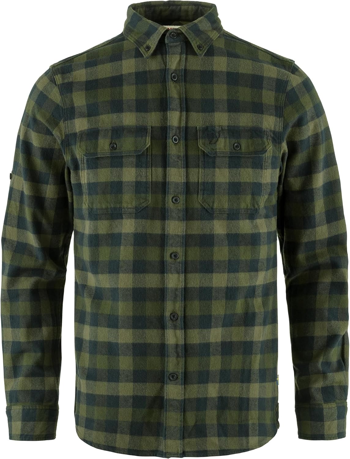 Fjällräven Skog Shirt Men's Shirt - Durable Comfortable Flannel Button Up for Outdoor Everyday Wear Deep Forest/Laurel Green
