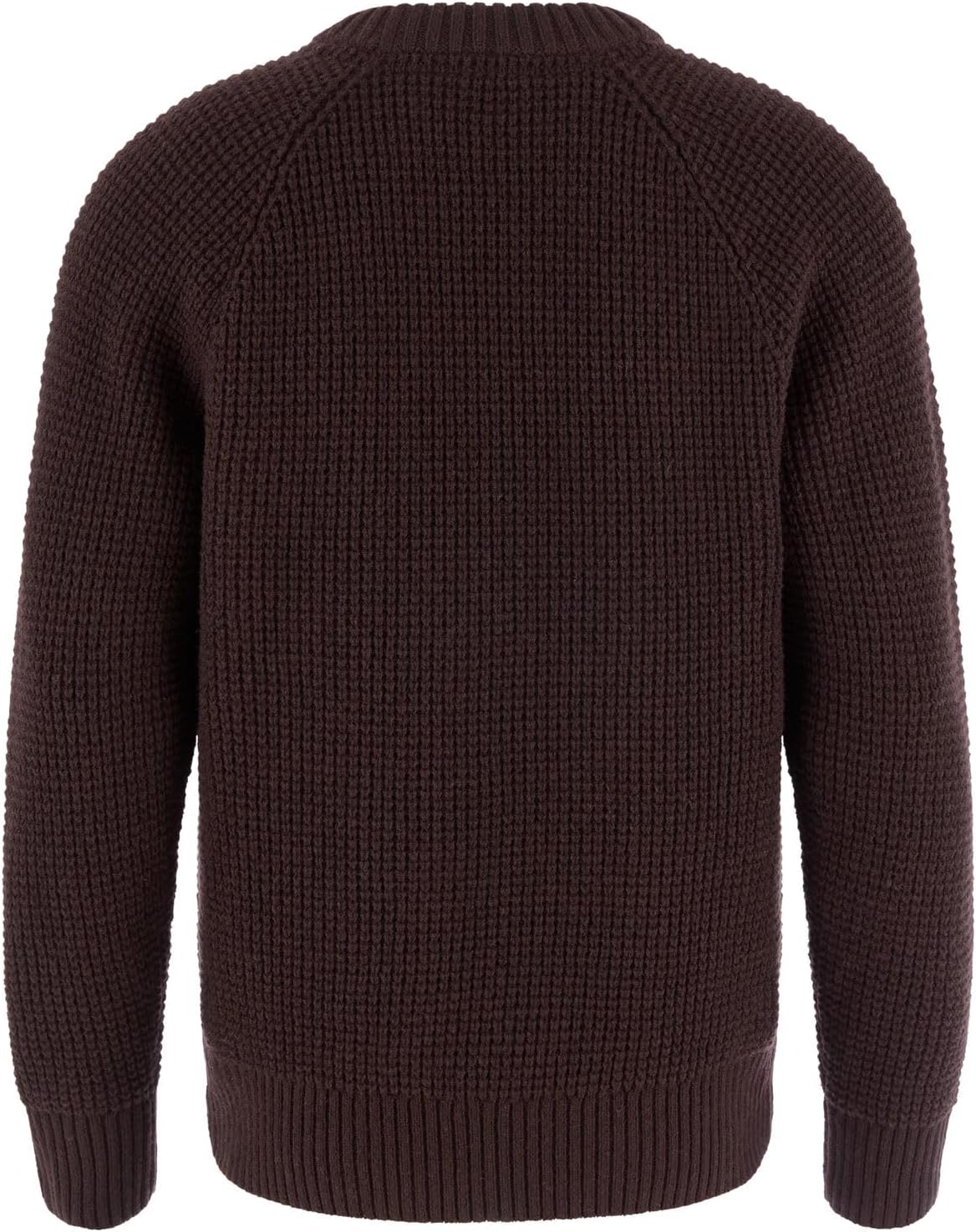 Fjallraven Ovik Waffle Knit Men's Round Neck Sweater - Regular Fit Black Oak