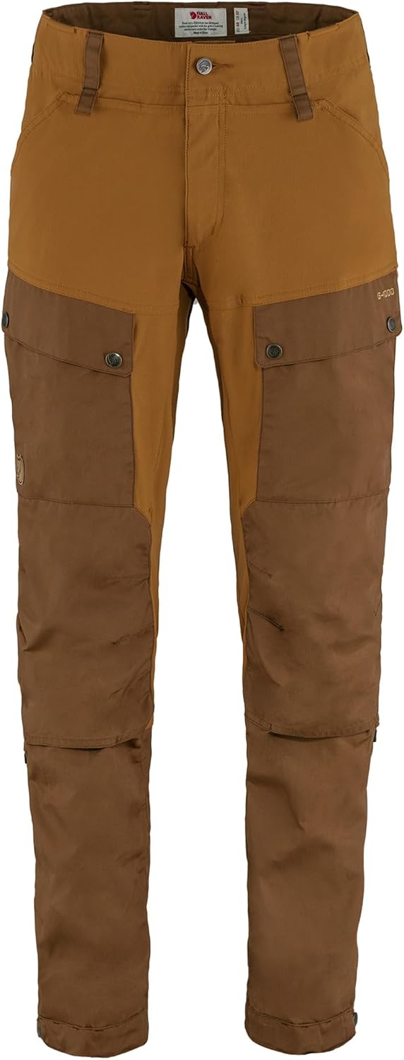 Fjällräven Keb Men's Trekking Trousers - Durable, Water Resistant, Vented, Reinforced Stretch Fabric - Hiking, Trekking Timber Brown/Chestnut