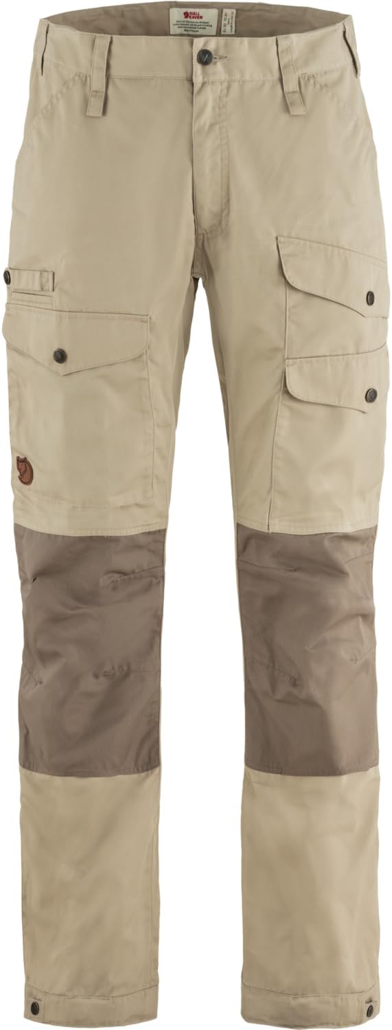 Fjallraven Vidda Pro Ventilated Men's Hiking Trousers - Durable, Breathable, Wind & Water Resistant Trekking Pants Fossil/Suede Brown
