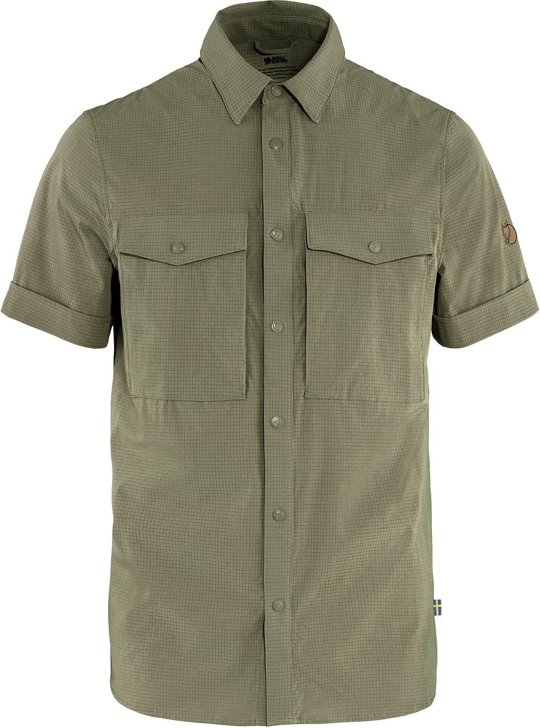 Fjällräven Abisko Men's Short Sleeve Trekking Shirt - Comfortable, Lightweight, Breathable Fabric - Hiking, Trekking Light Olive