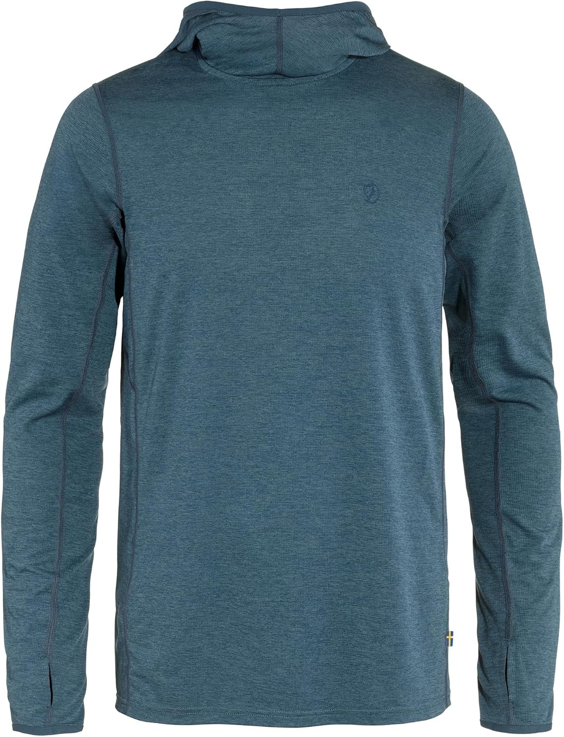 Fjällräven Abisko Sun Hoodie Men's Long Sleeve Shirt - Lightweight, Comfortable, Sun Protection Fabric - Hiking, Trekking Indigo Blue