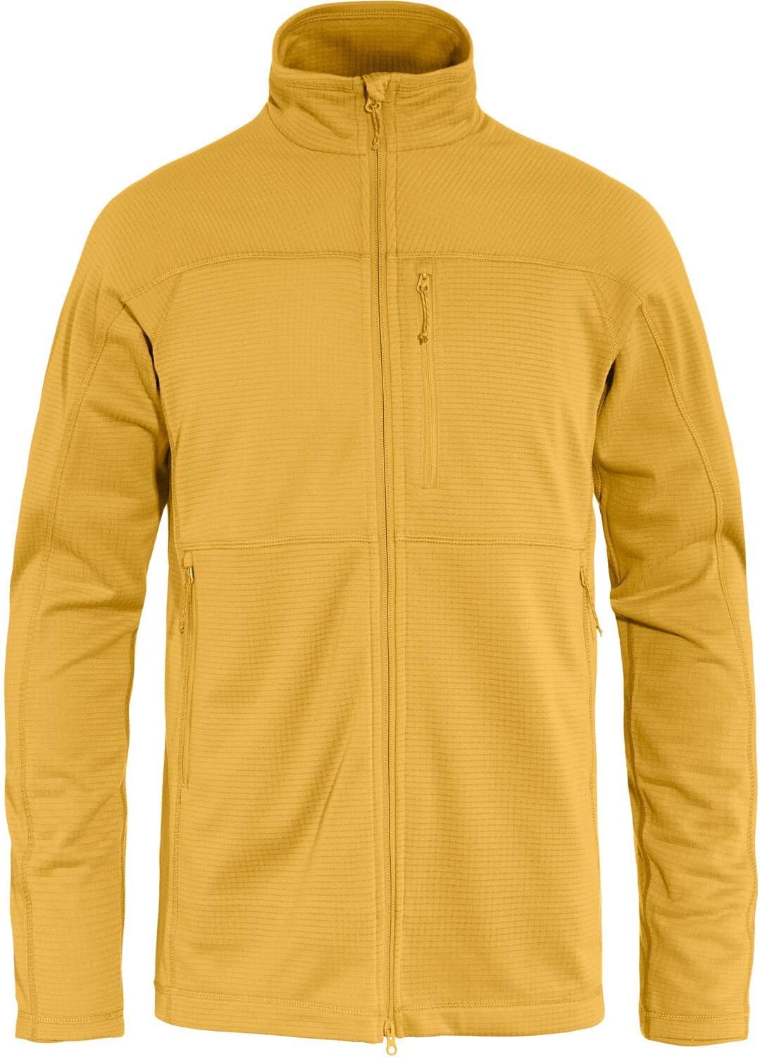 Fjällräven Abisko Lite Men's Fleece Jacket - Breathable, Comfortable, Lightweight Fleece Warmth - Hiking, Trekking Ochre