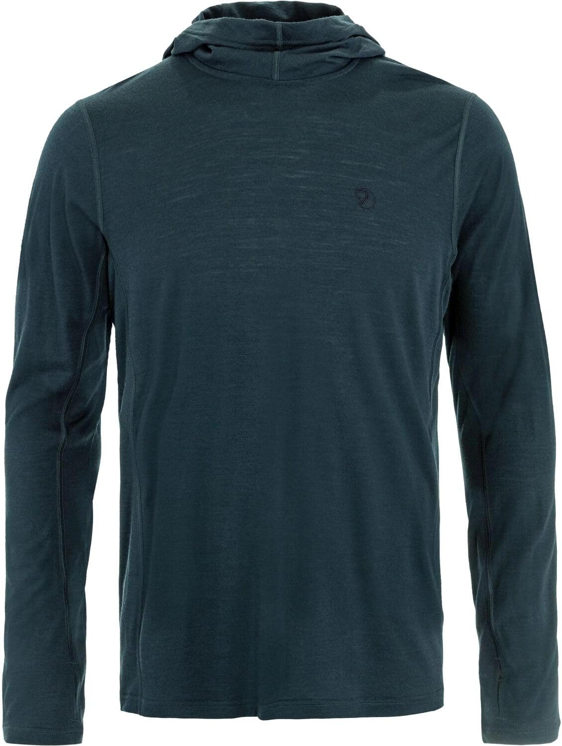 Fjällräven Abisko Men's Wool Hoodie - Temperature Regulating Merino Wool, Lightweight Warmth - Hiking, Trekking Dark Navy