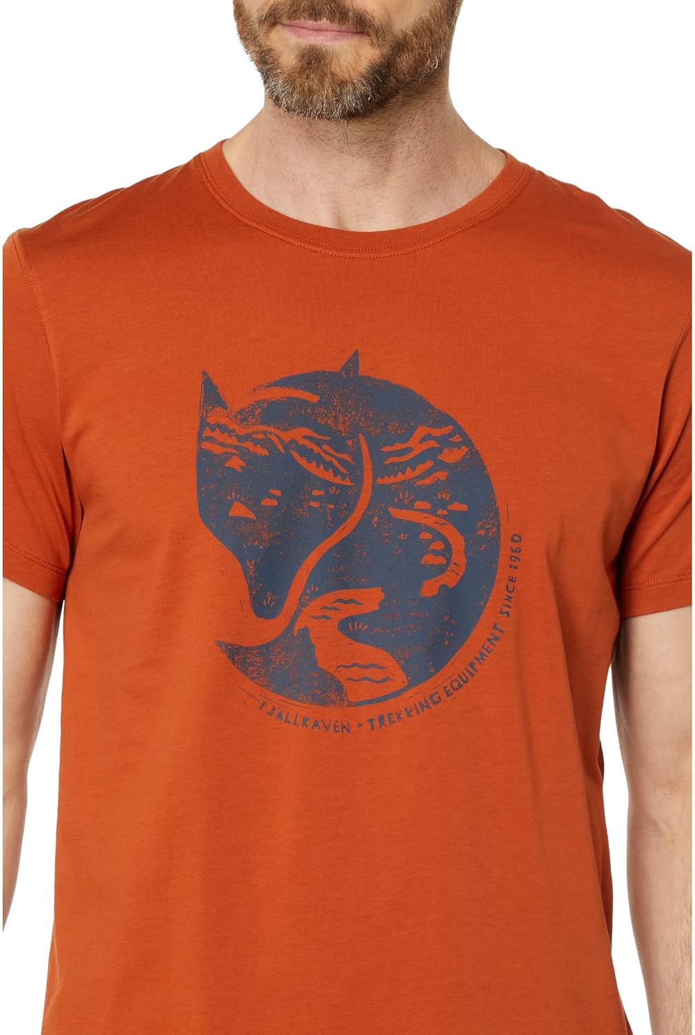 Fjällräven Arctic Fox T-Shirt Men's Shirt Terracotta Brown