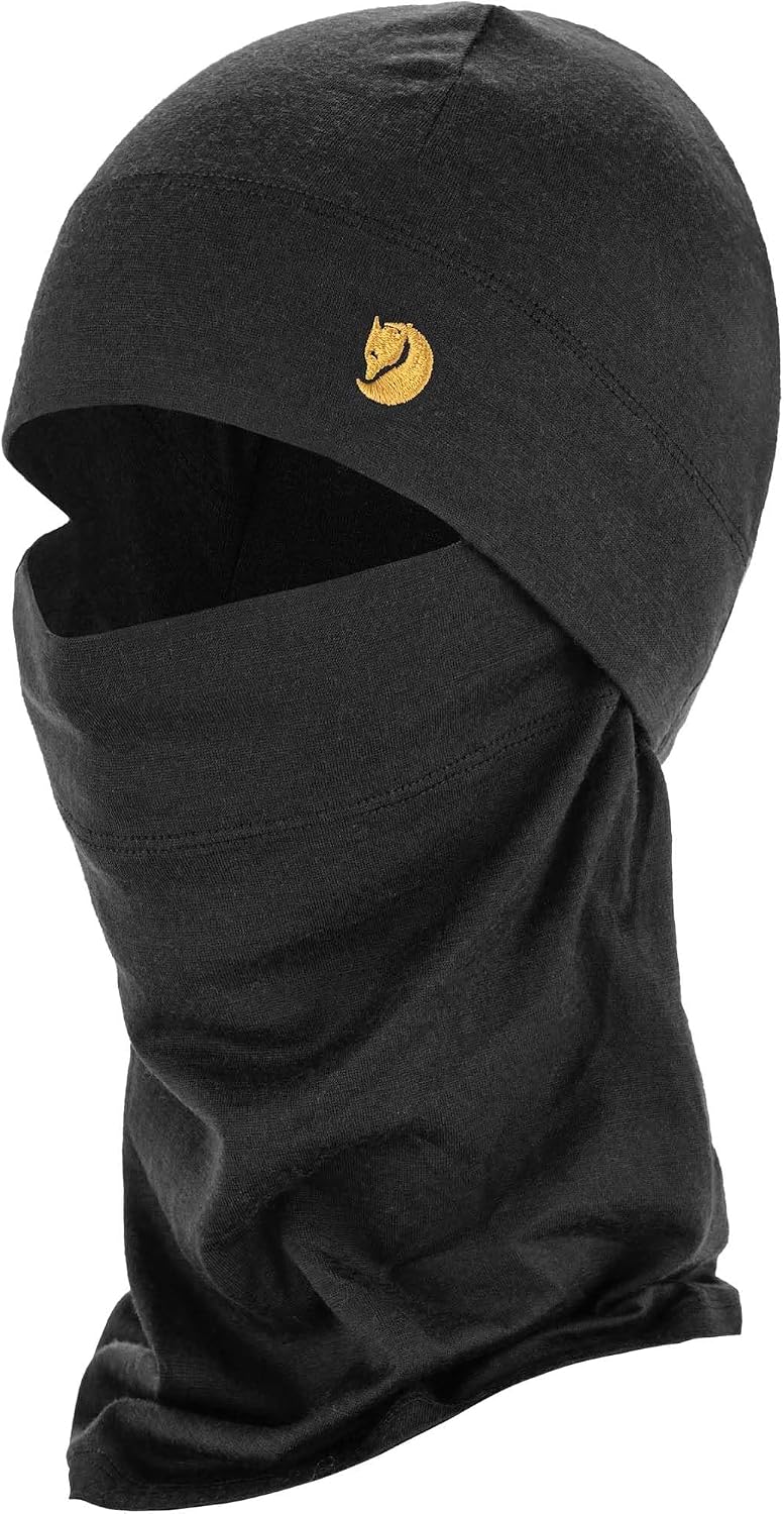Fjällräven Bergtagen Merino Balaclava - Insulating Warmth, Moisture Wicking, Odor Resistance - Hiking, Trekking Black