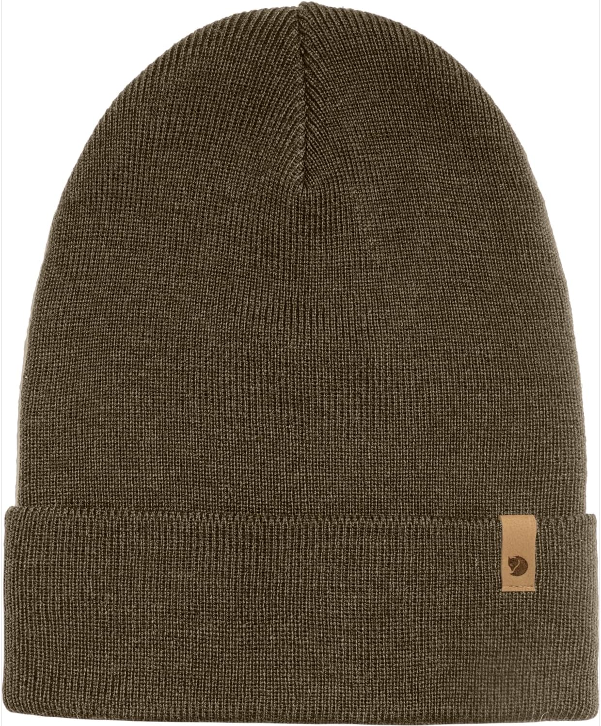 Fjallraven Classic Knit Men's Cuffed Beanie - Mid-Height Dark Olive