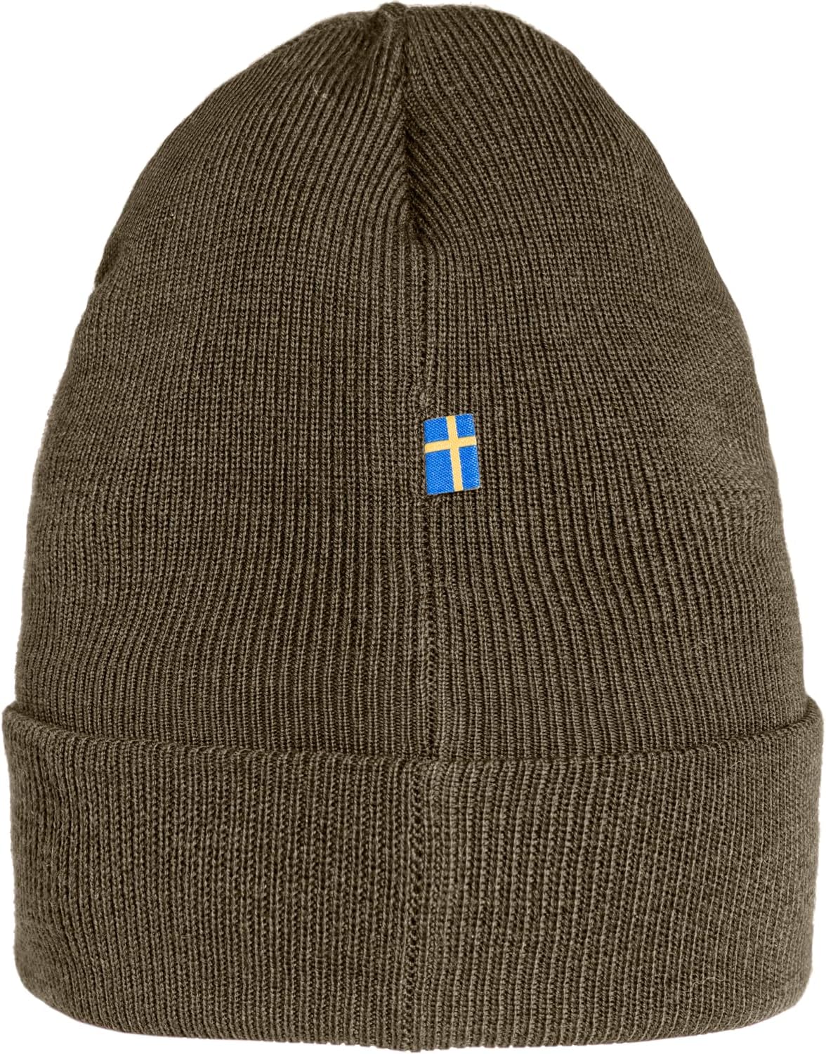 Fjallraven Classic Knit Men's Cuffed Beanie - Mid-Height Dark Olive