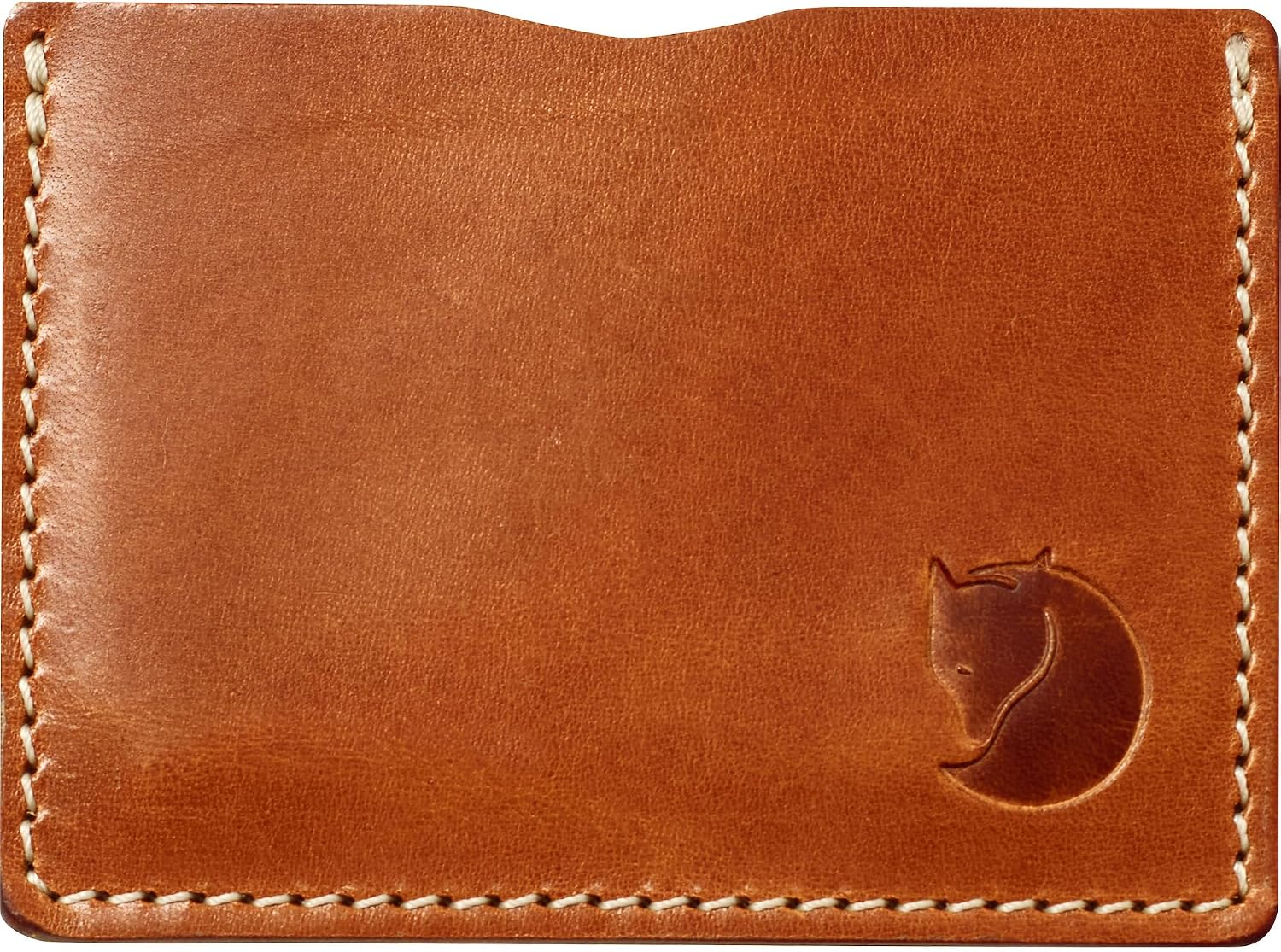 Fjällräven Ovik Card Holder - Premium Leather, Slim Profile, Secure Storage - Travel Leather Cognac