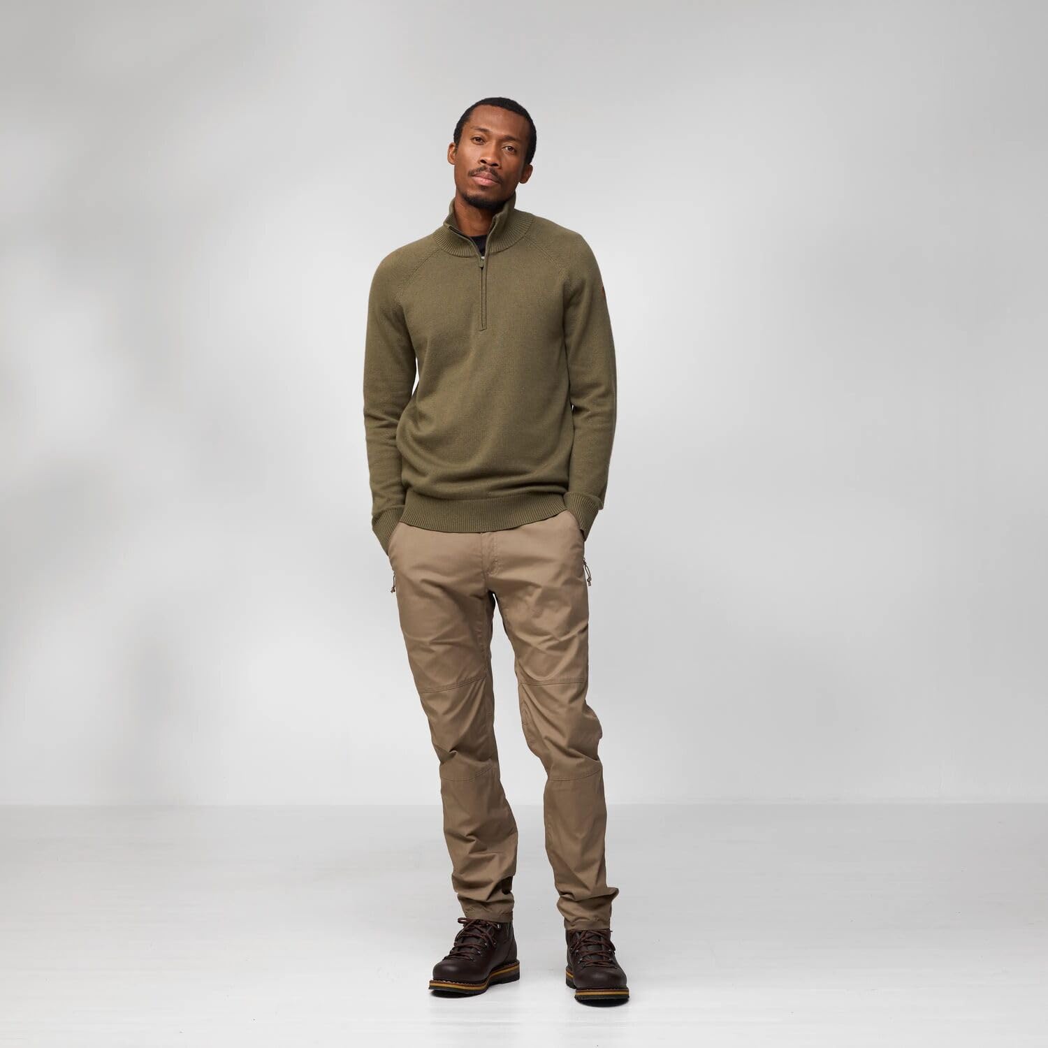 Fjällräven Övik Lite Half Zip Men's Sweater Grey/Melange