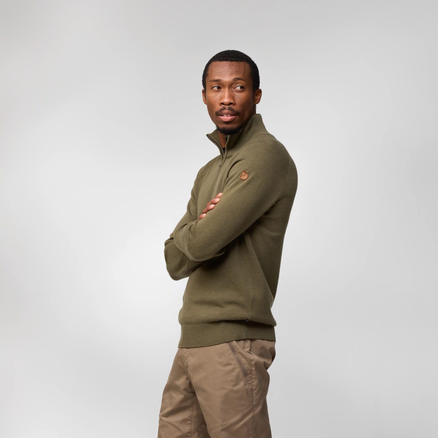 Fjällräven Övik Lite Half Zip Men's Sweater Grey/Melange