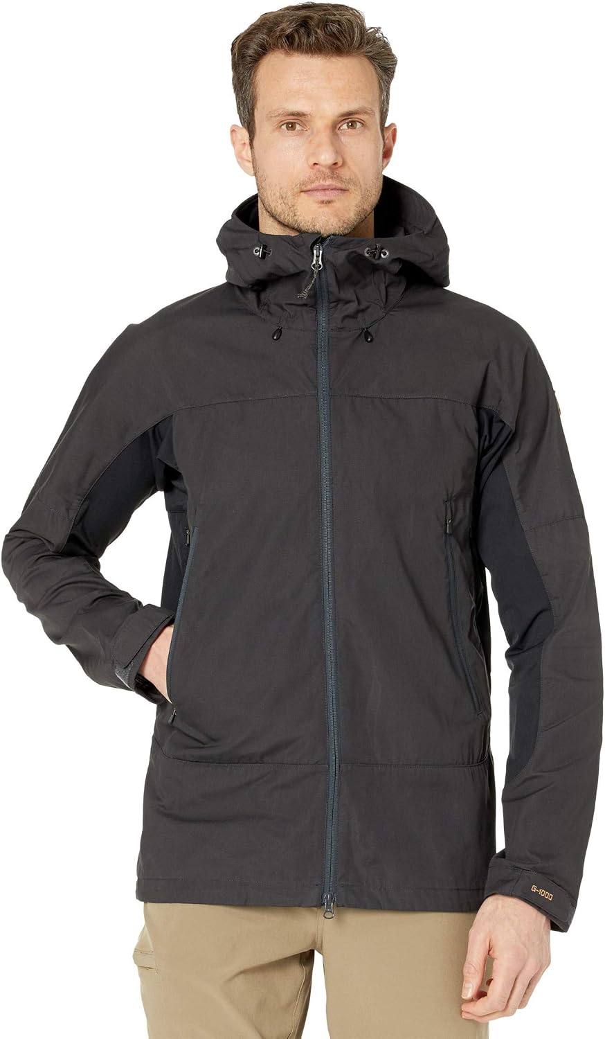 Fjällräven Abisko Lite Men's Trekking Jacket - Lightweight, Stretch, Comfortable, Wind-Resistant Fabric - Hiking, Trekking Dark Grey/Black
