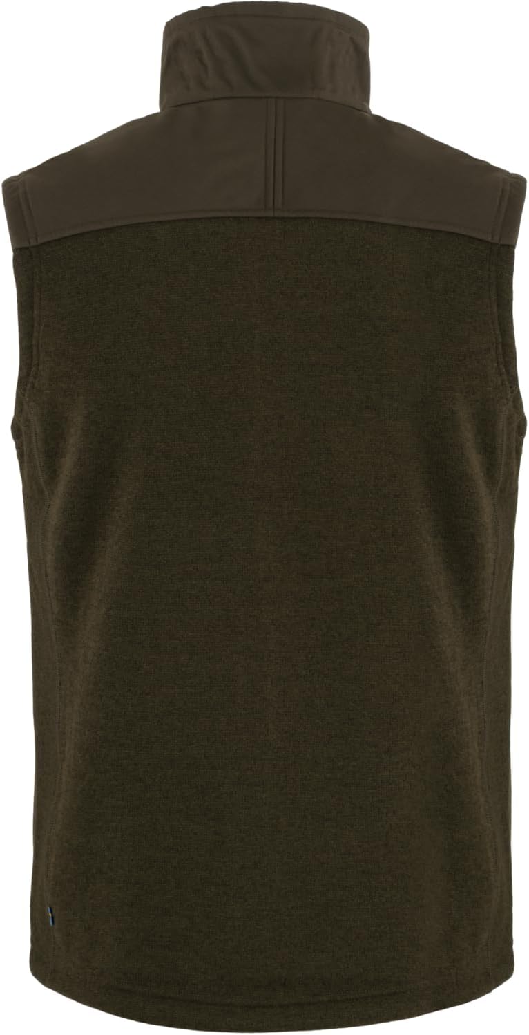 Fjallraven Buck Men's Fleece Full-Zip Midlayer Vest Dark Olive