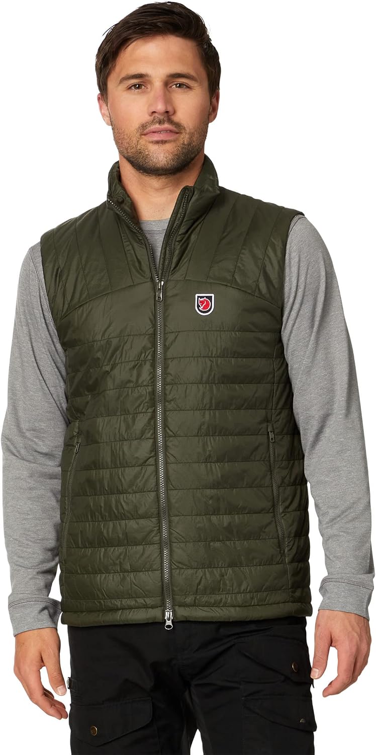 Fjällräven Expedition X-Latt Men's Vest - Water and Wind Resistant, Insulated, Lightweight, Packable - Hiking, Travel Deep Forest