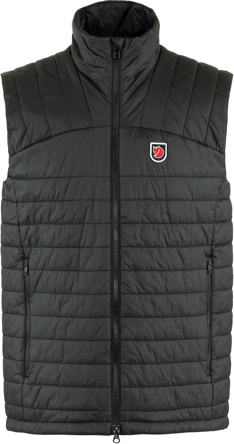 Fjällräven Expedition X-Latt Men's Vest - Water and Wind Resistant, Insulated, Lightweight, Packable - Hiking, Travel Black