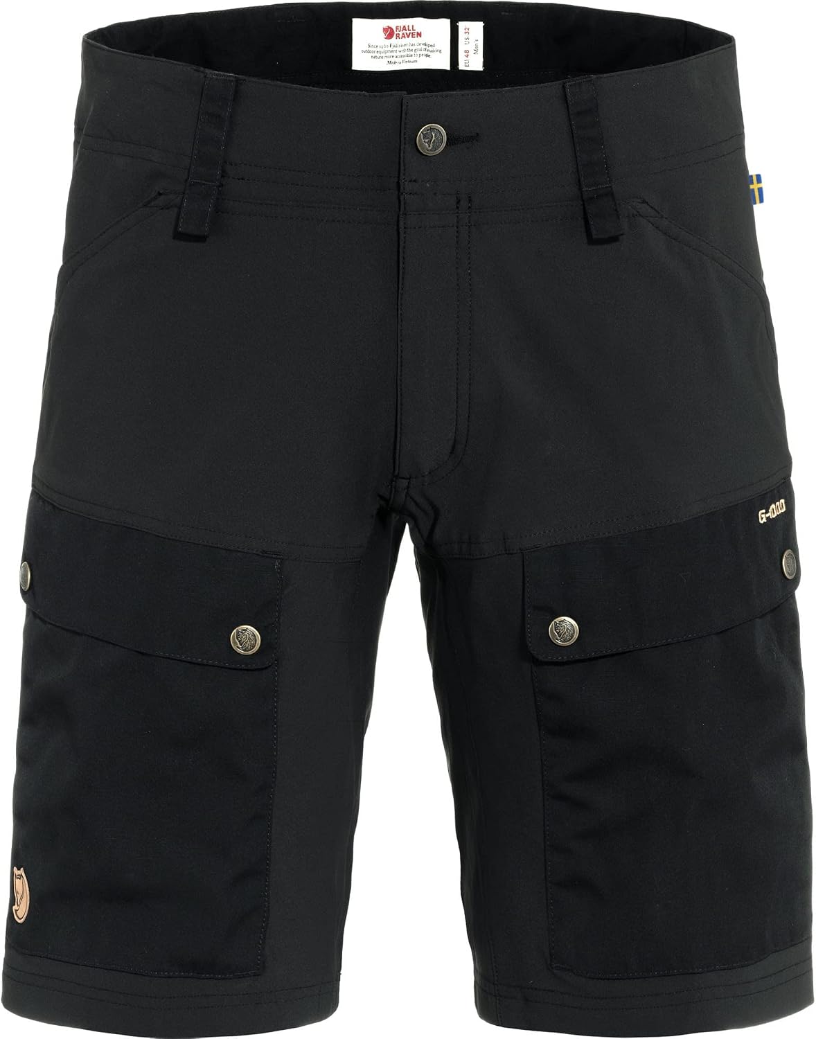 Fjällräven Keb Men's Trekking Shorts - Durable, Stretch Fabric, Reinforced Panels - Hiking, Trekking Black/Black