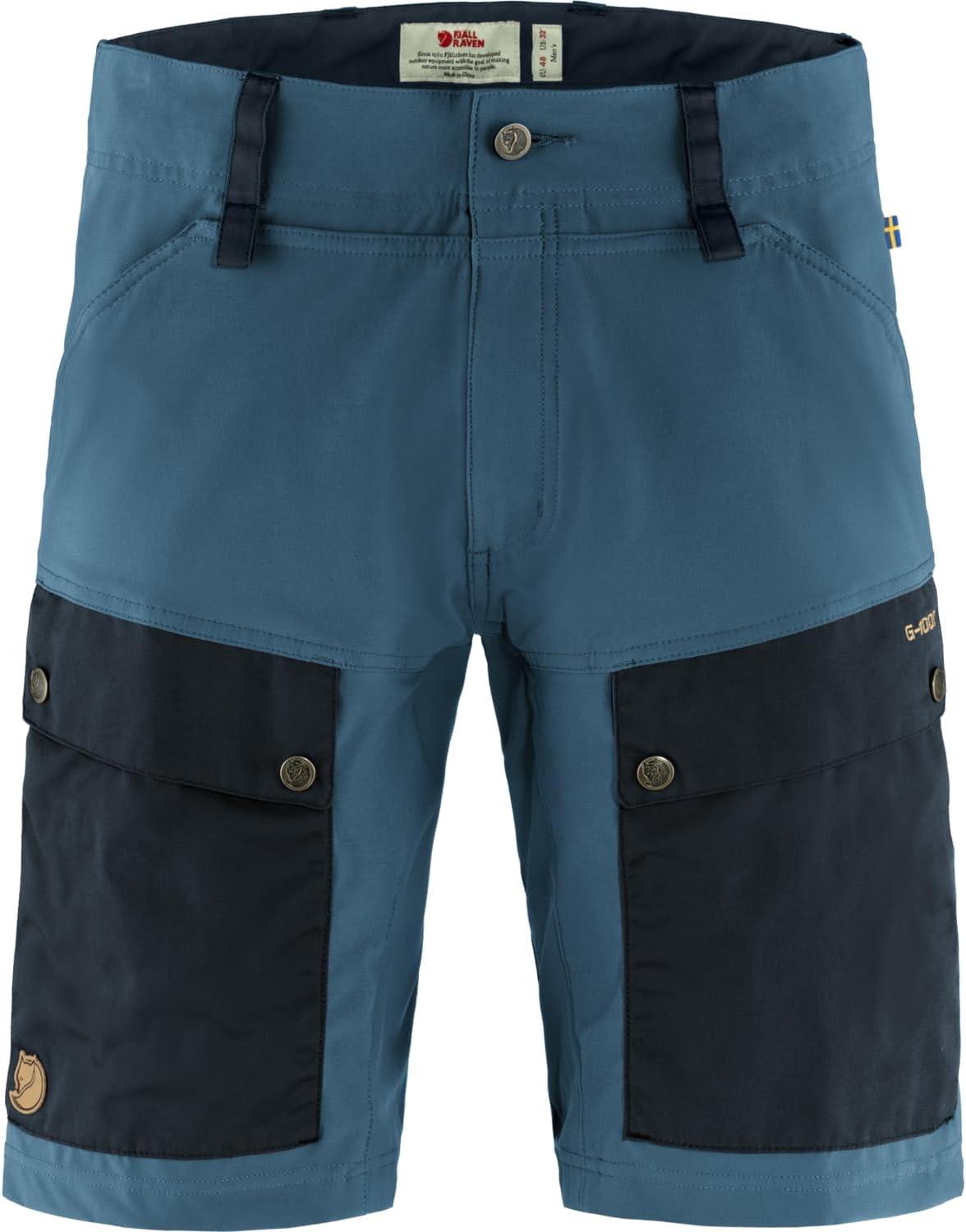 Fjällräven Keb Men's Trekking Shorts - Durable, Stretch Fabric, Reinforced Panels - Hiking, Trekking Dark Navy/Uncle Blue